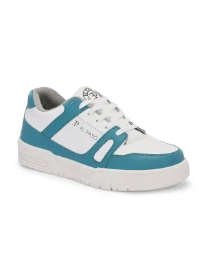EL PASO Faux Leather Casual Shoes Lace Up Sneakers For Women
