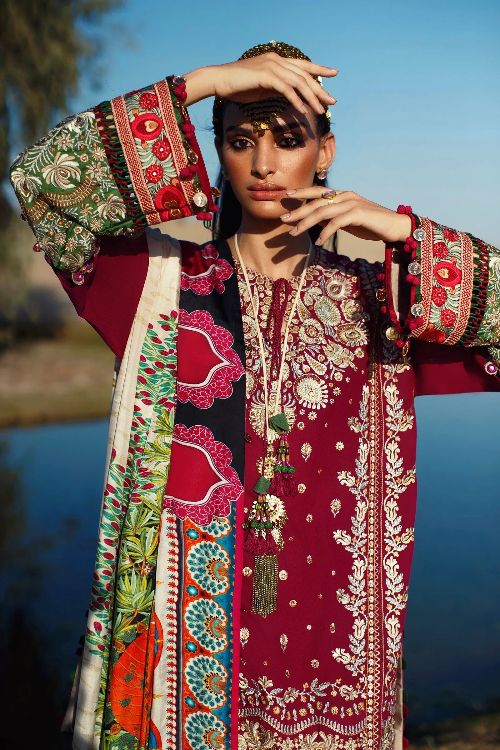 EL22-09 A (NIMA)  | Elan Lawn 2022 | Unstitched Embroidered Lawn Suit