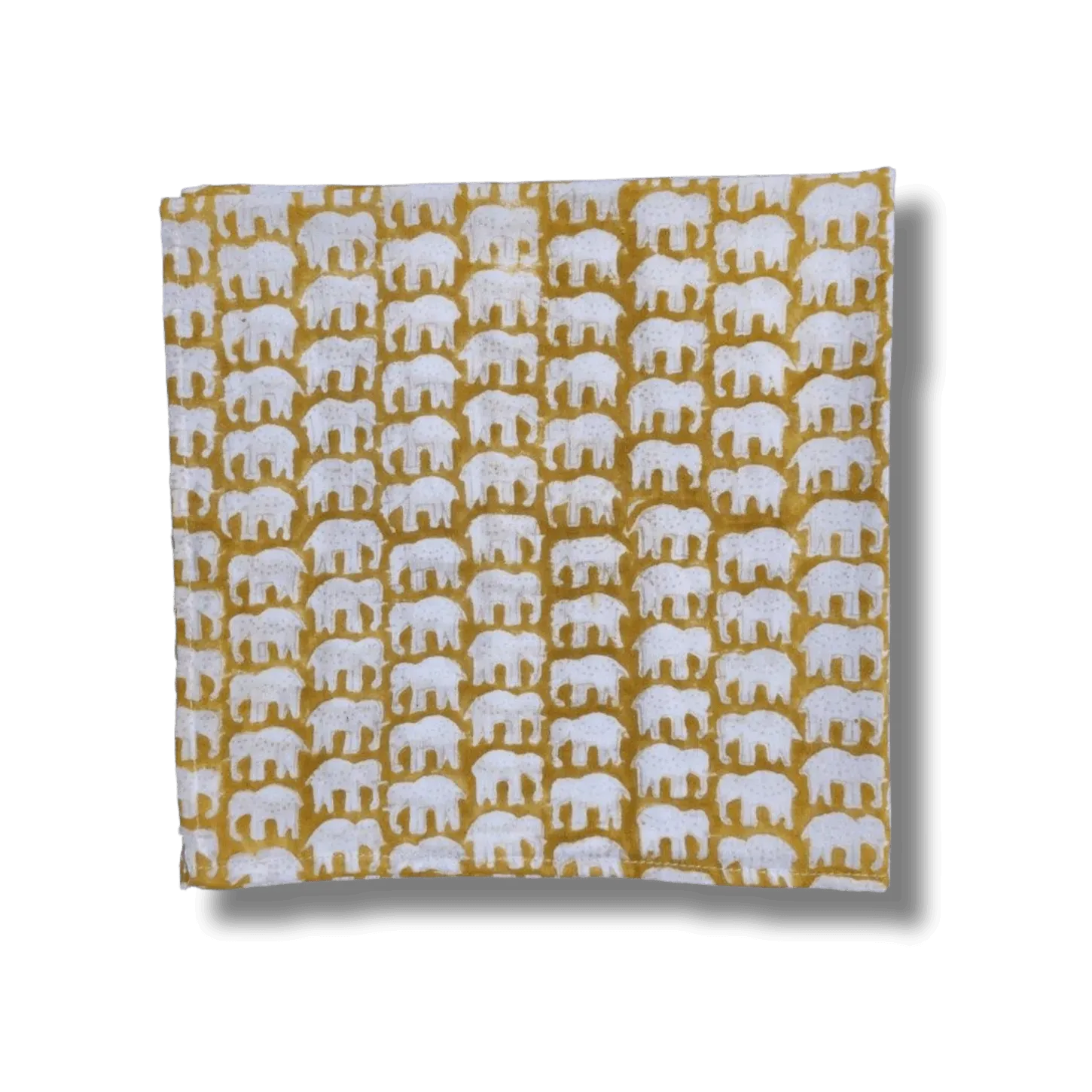Elephant Block Printed Cotton Napkins