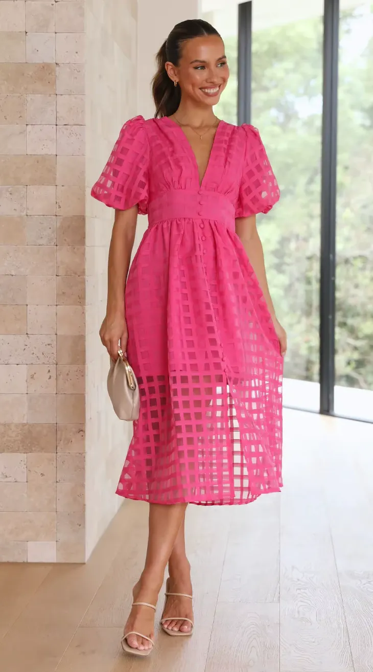 Eyelet Midi Dress | Lightweight | Summer-Ready
