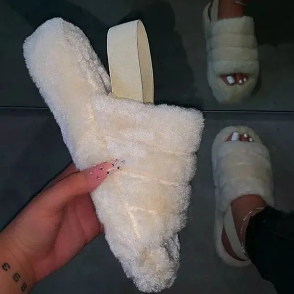 Factory Directly Women Spring autumn sponge cake cotton slippers Fashion Wild Outdoor Women's Suede Back Strap Cotton Slippers