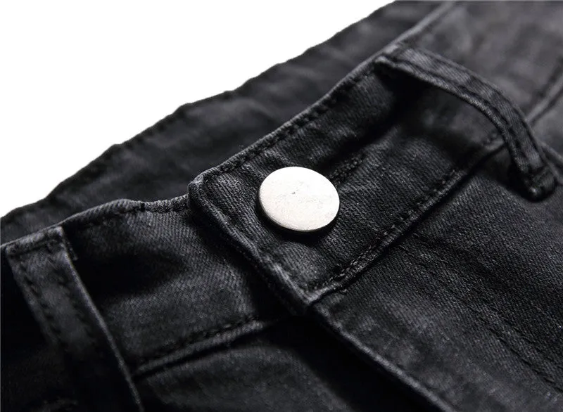 Fashion Men's Jeans Mid Waisted Jeans Denim Straight Pants
