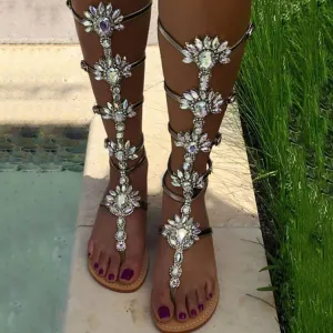 Fashion Rhinestone Open Toe Sandals