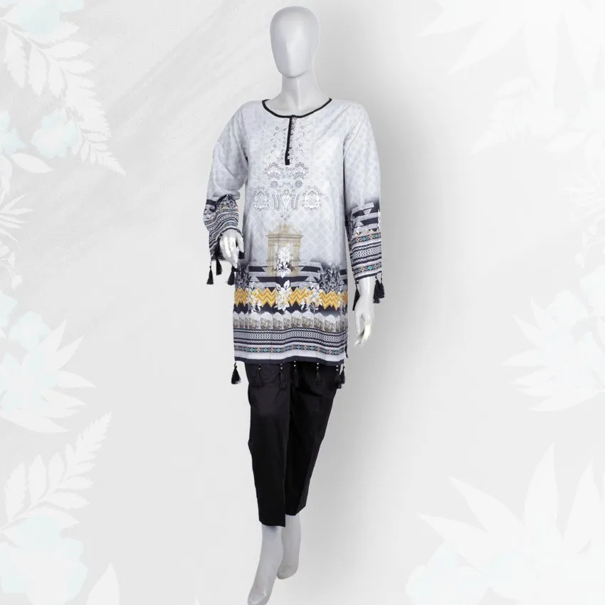 Girls Casual Printed 2Piece Lawn Suit -PRKT-033