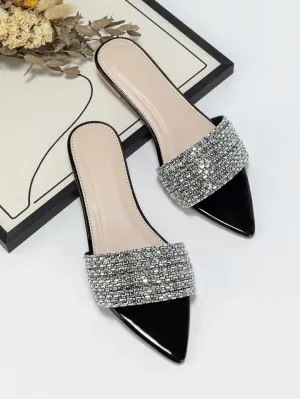 Glittery Flats - Black