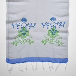 Grey Screen Printed Hand Towel – Knidos Collection