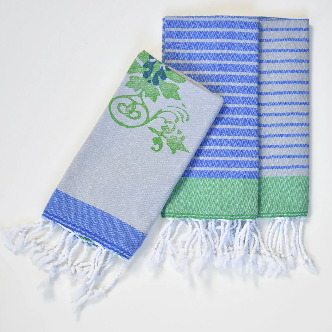 Grey Screen Printed Hand Towel – Knidos Collection
