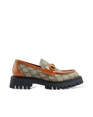 GUCCI
GG Supreme Canvas Lug-Sole Loafers