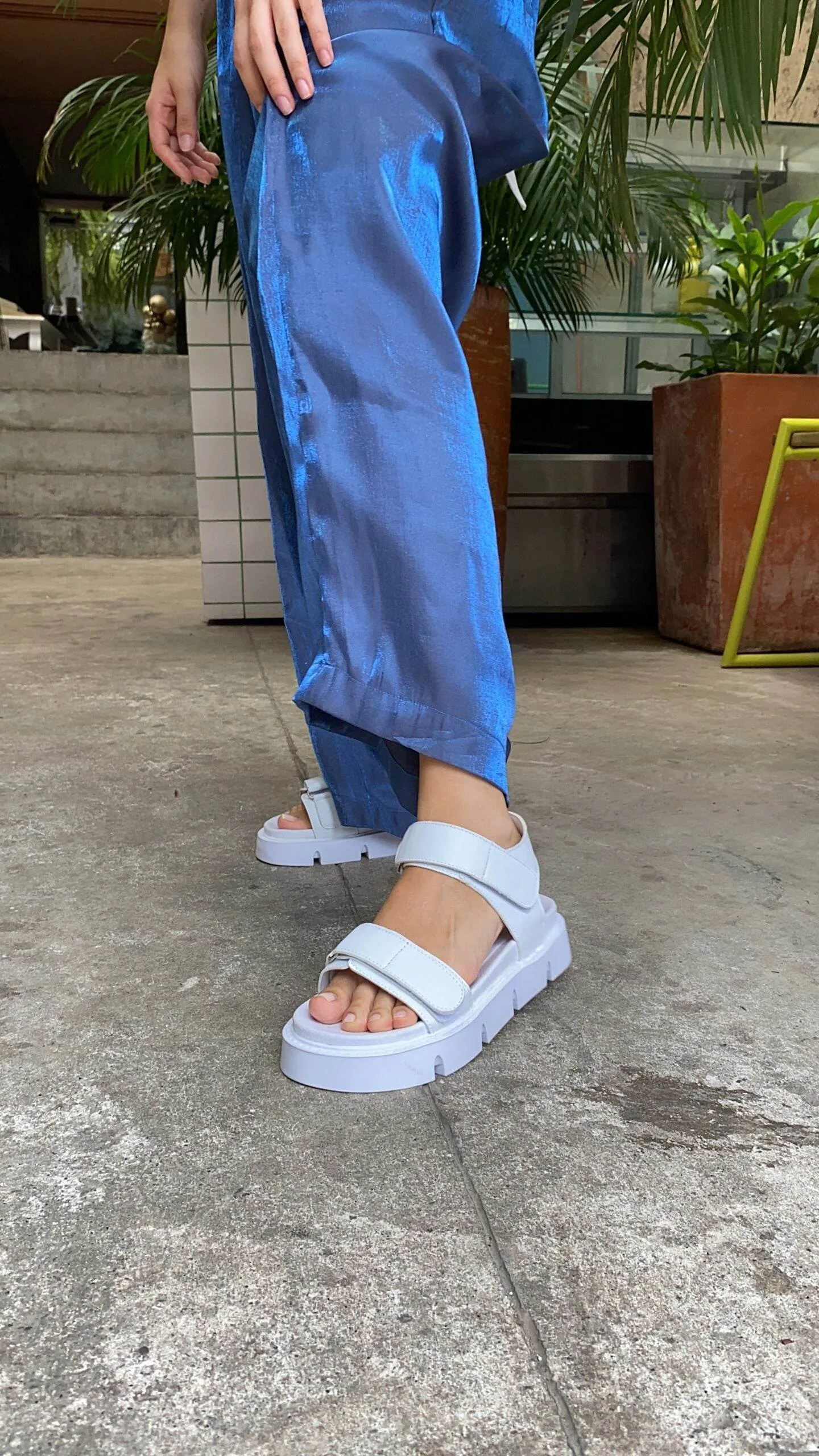 Haarlem Chunky Platform Sandals - White
