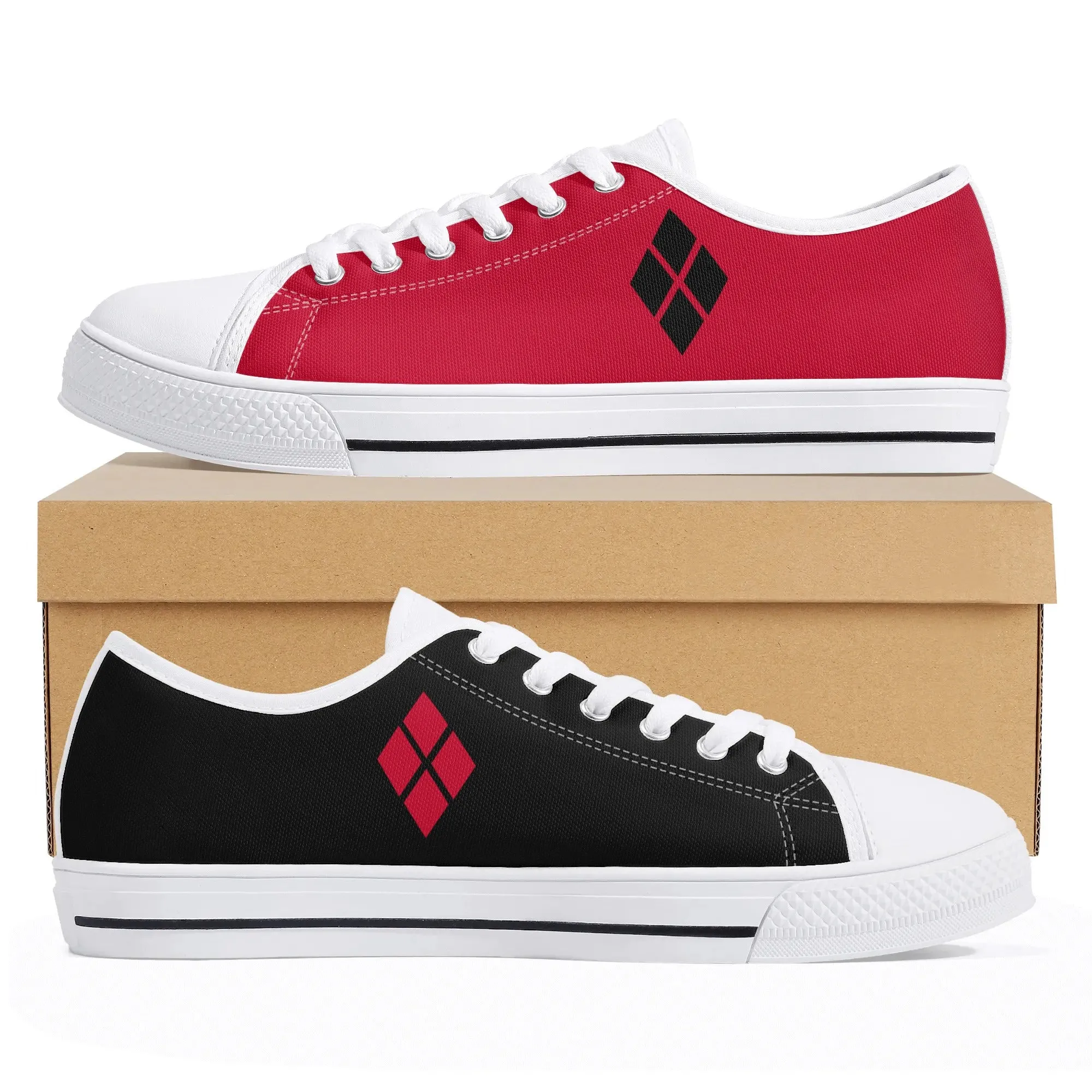 Harley Red Opposites Womens Rubber Low Top Sneakers