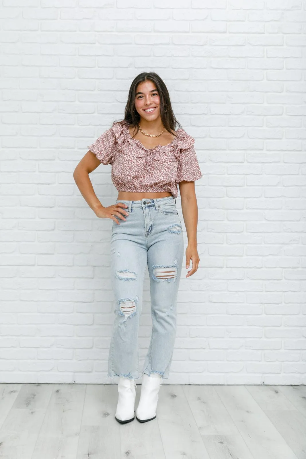 Hazel Blues® |  Golden Hour Top in Rose