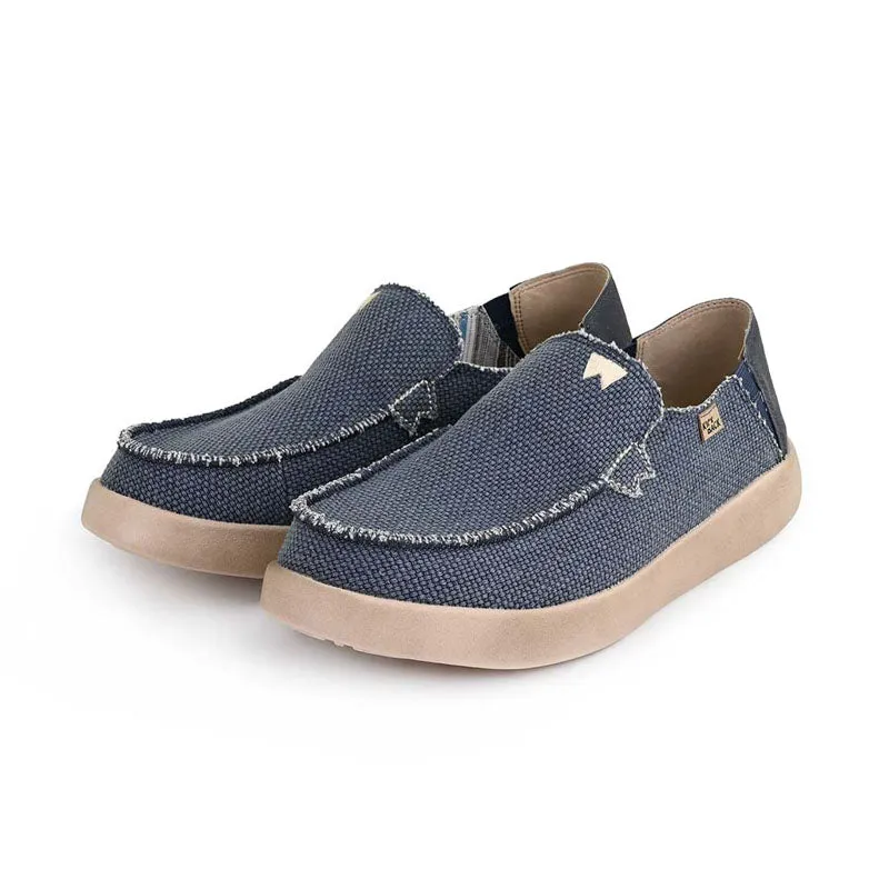 KICKBACK Barbeach Woven Canvas Shoes in Sunkissed Navy