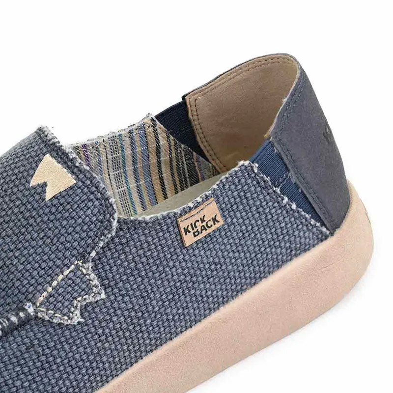 KICKBACK Barbeach Woven Canvas Shoes in Sunkissed Navy