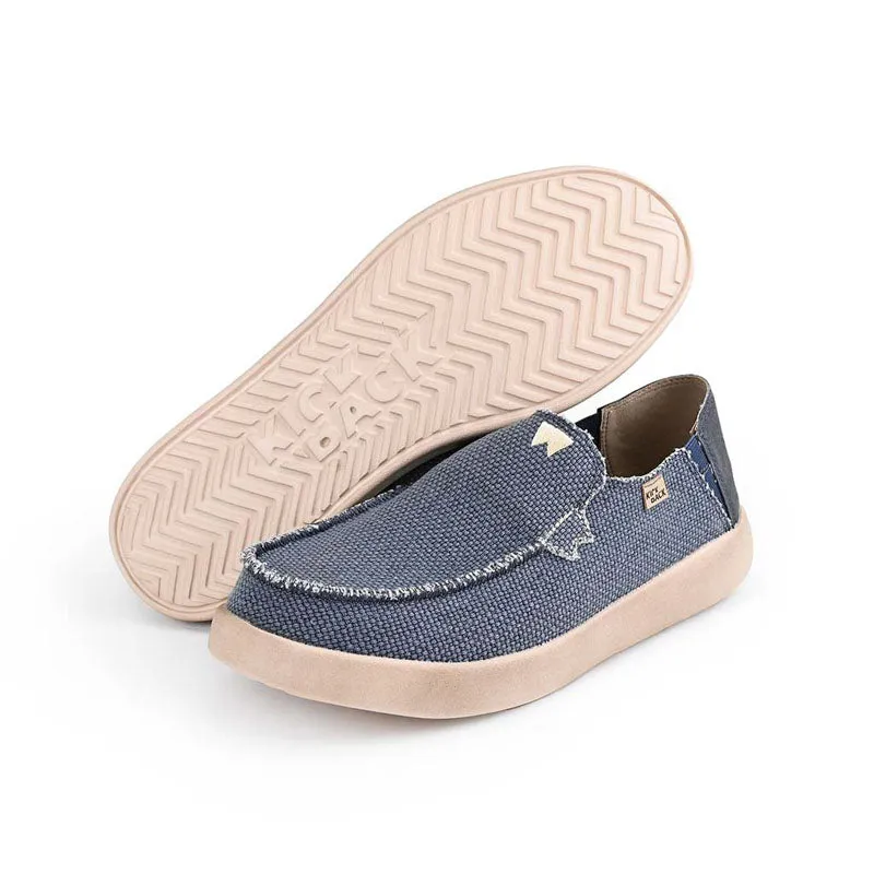 KICKBACK Barbeach Woven Canvas Shoes in Sunkissed Navy