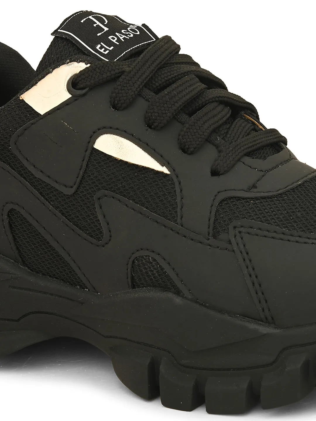 Lace-Ups Round Toe Women Sneakers