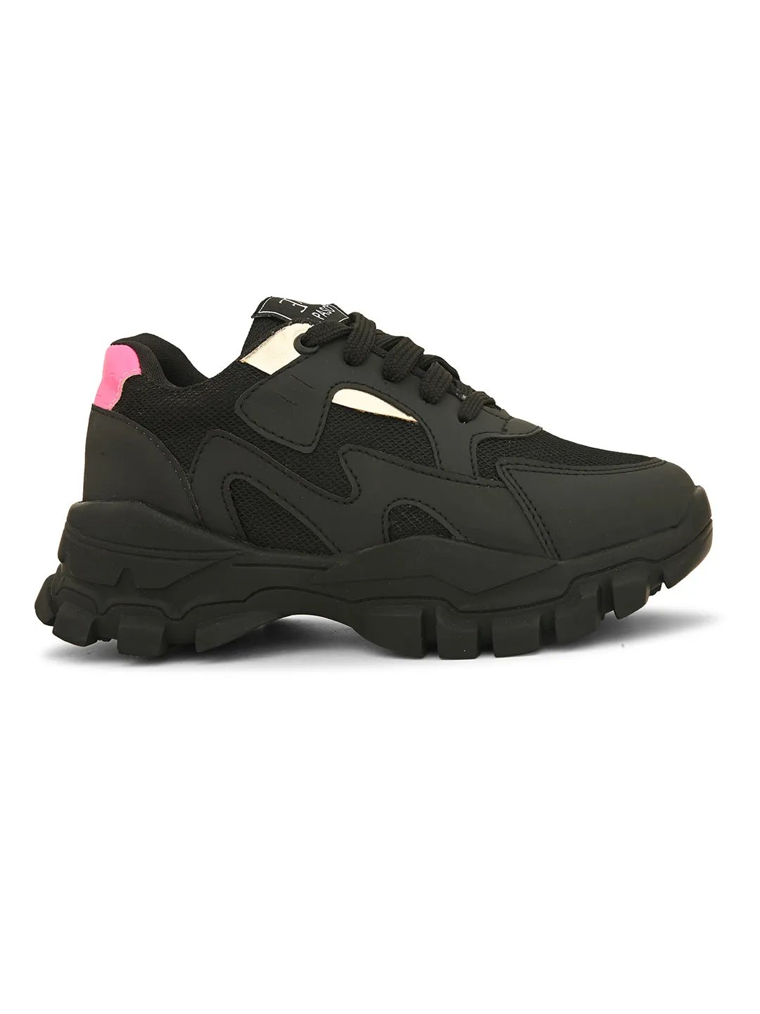 Lace-Ups Round Toe Women Sneakers