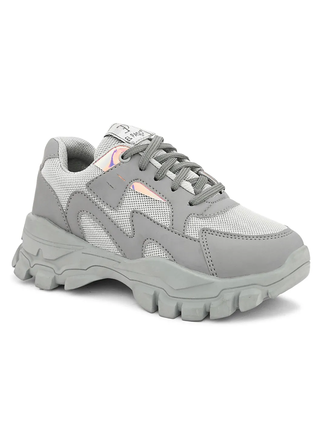 Lace-Ups Round Toe Women Sneakers
