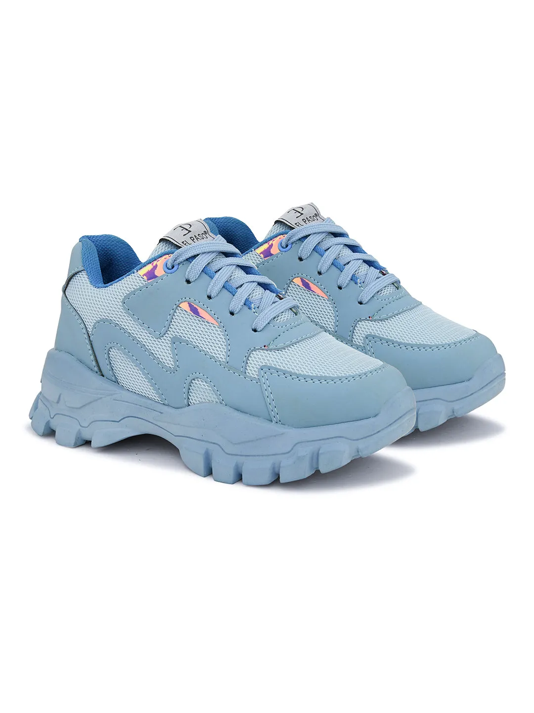Lace-Ups Round Toe Women Sneakers