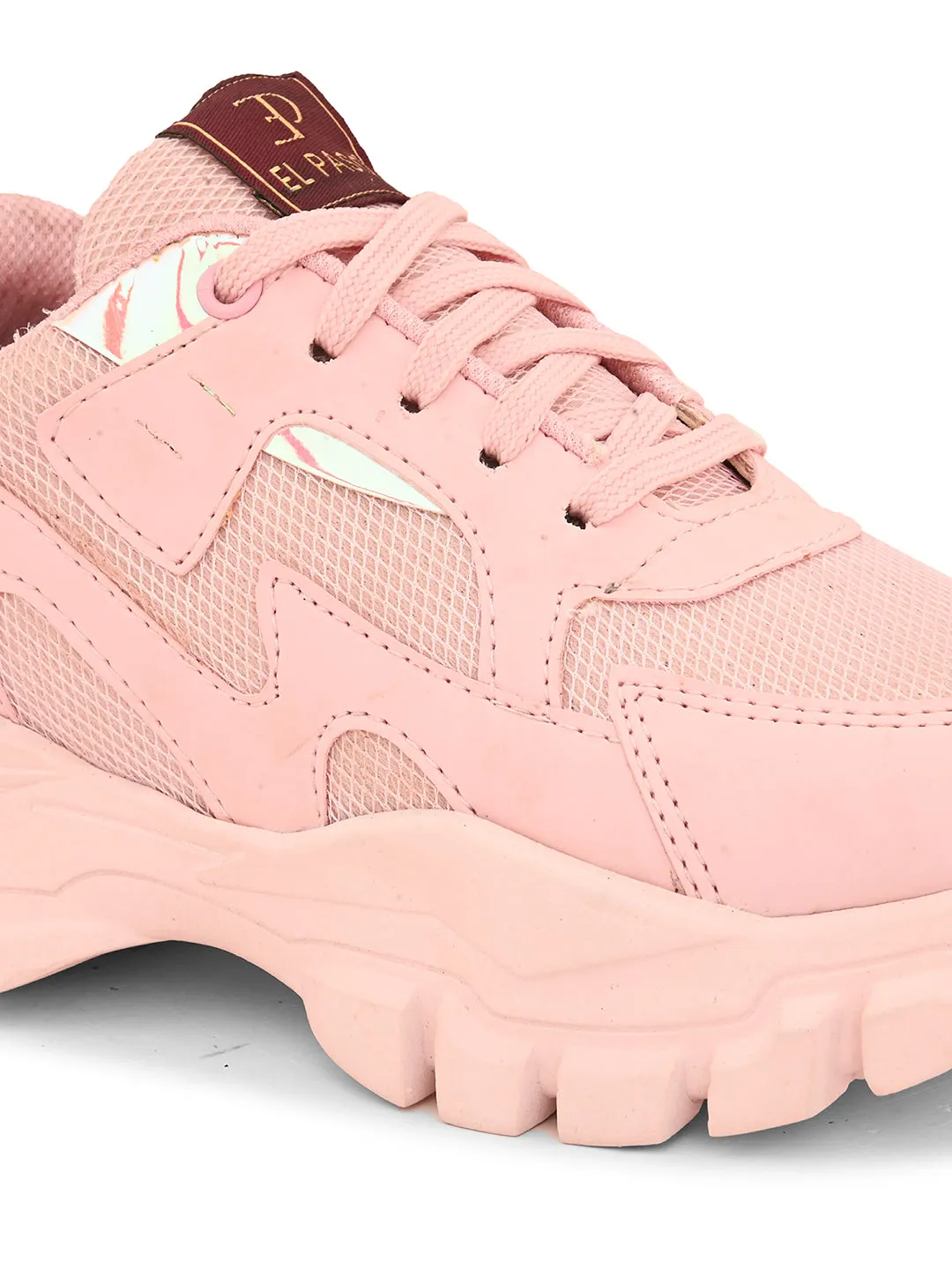 Lace-Ups Round Toe Women Sneakers