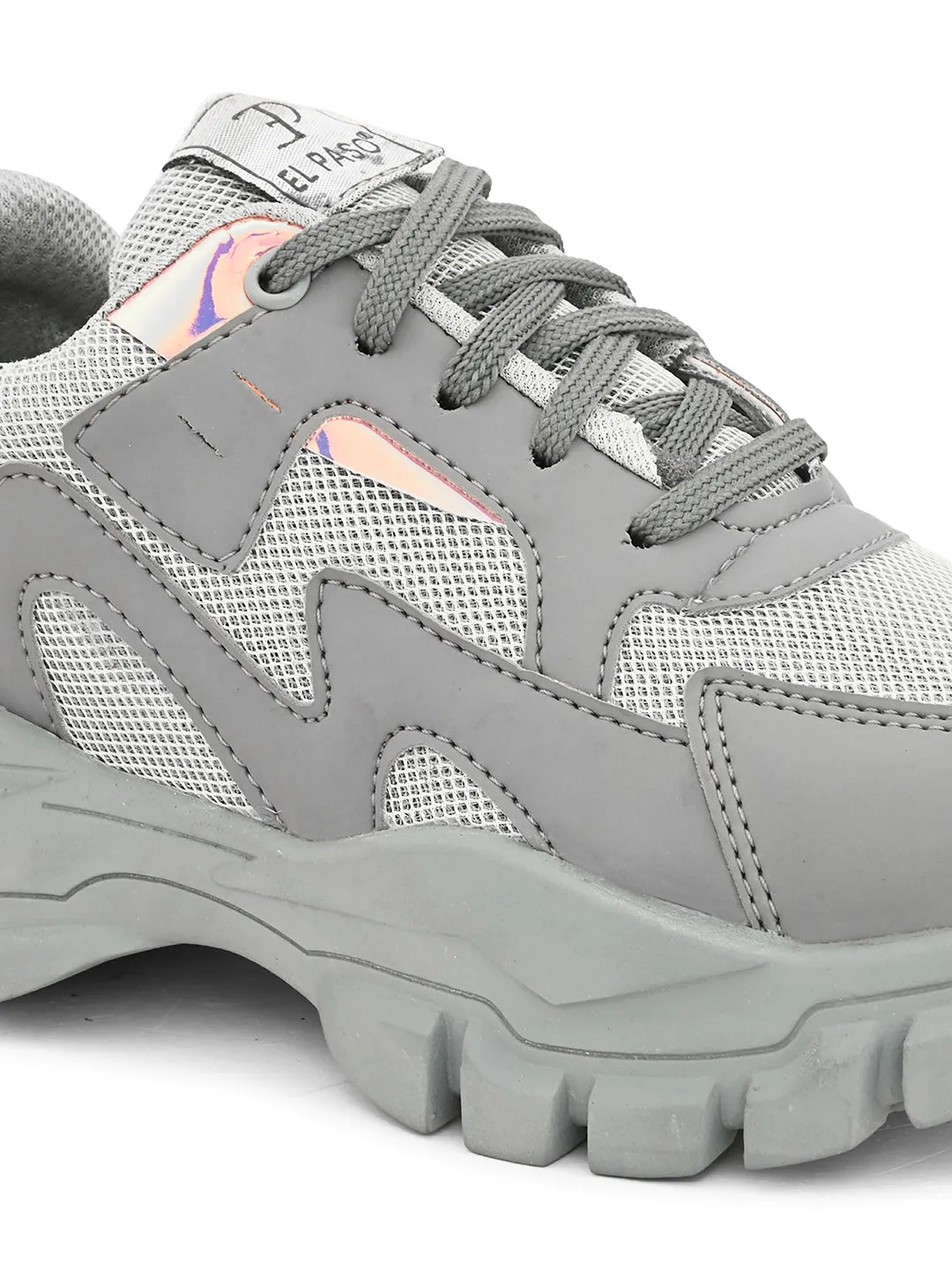 Lace-Ups Round Toe Women Sneakers