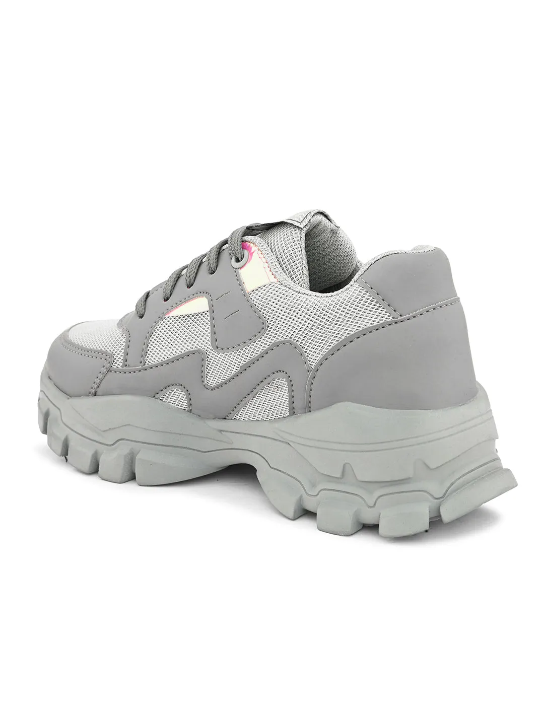 Lace-Ups Round Toe Women Sneakers