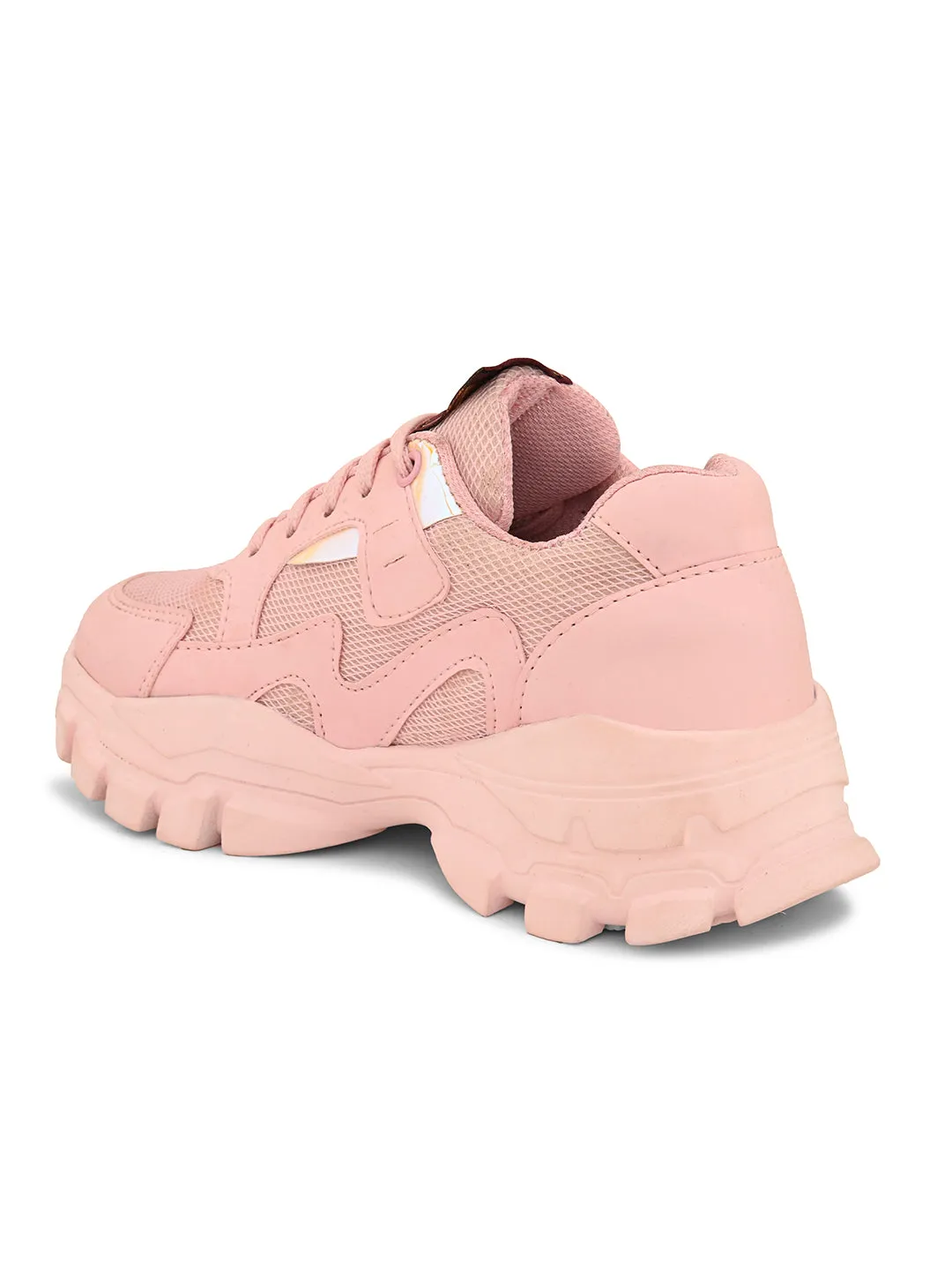 Lace-Ups Round Toe Women Sneakers