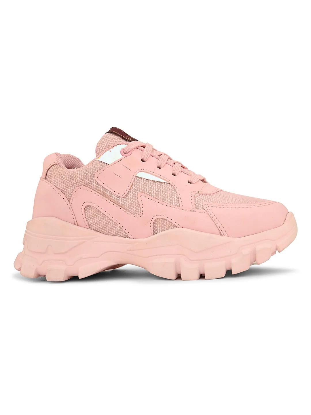 Lace-Ups Round Toe Women Sneakers