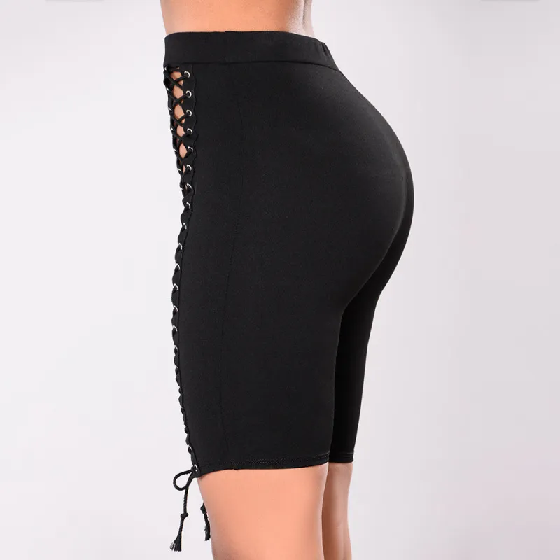 Laced Up & Ready Biker Shorts