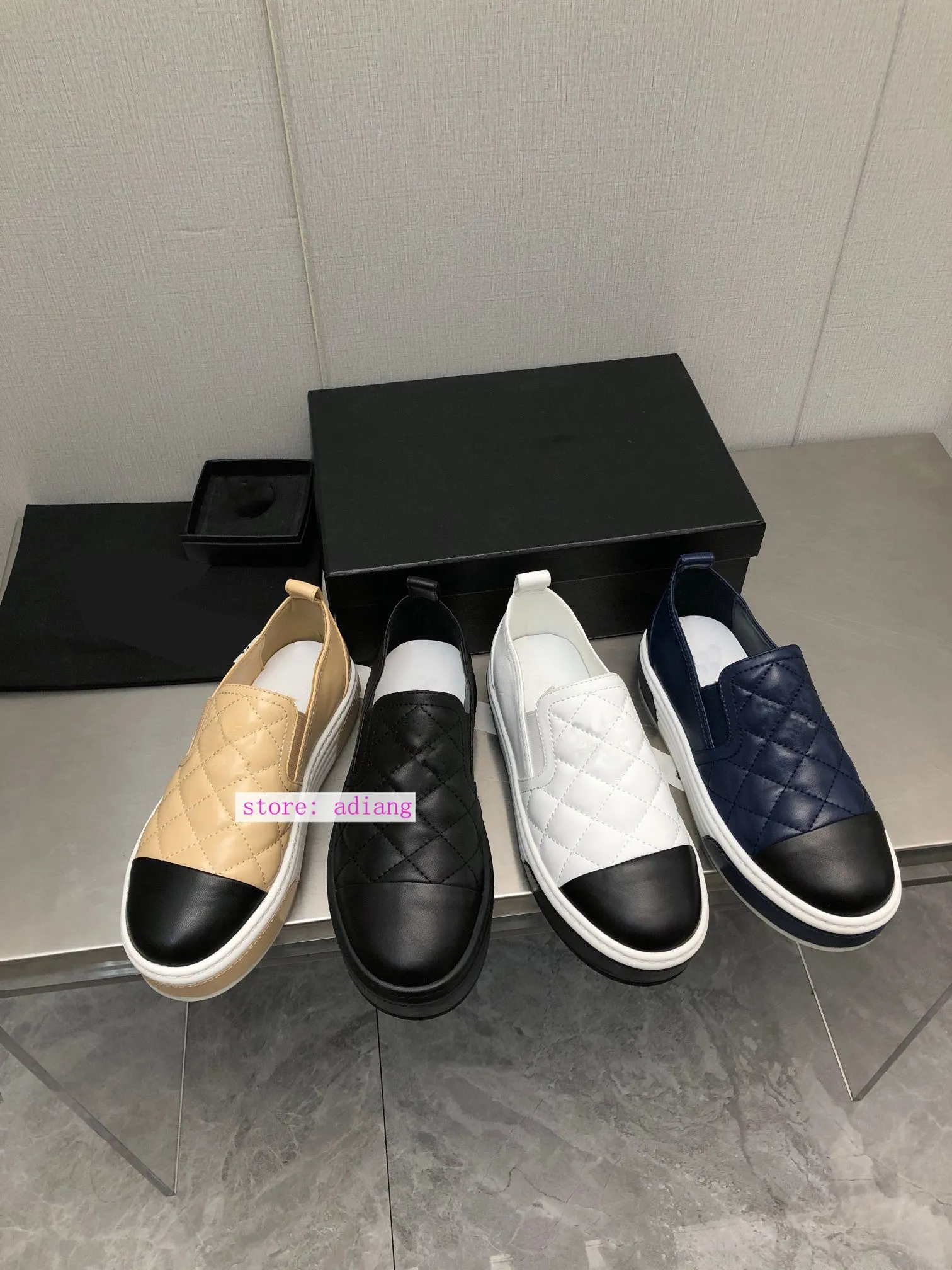 lamb leather flats boat shoes casual comfort fashion women 2023 35-40 high quality