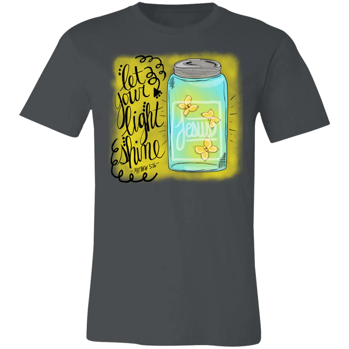 Let Your Light Shine Bella Canvas Tee – Matthew 5:16 Inspirational Shirt