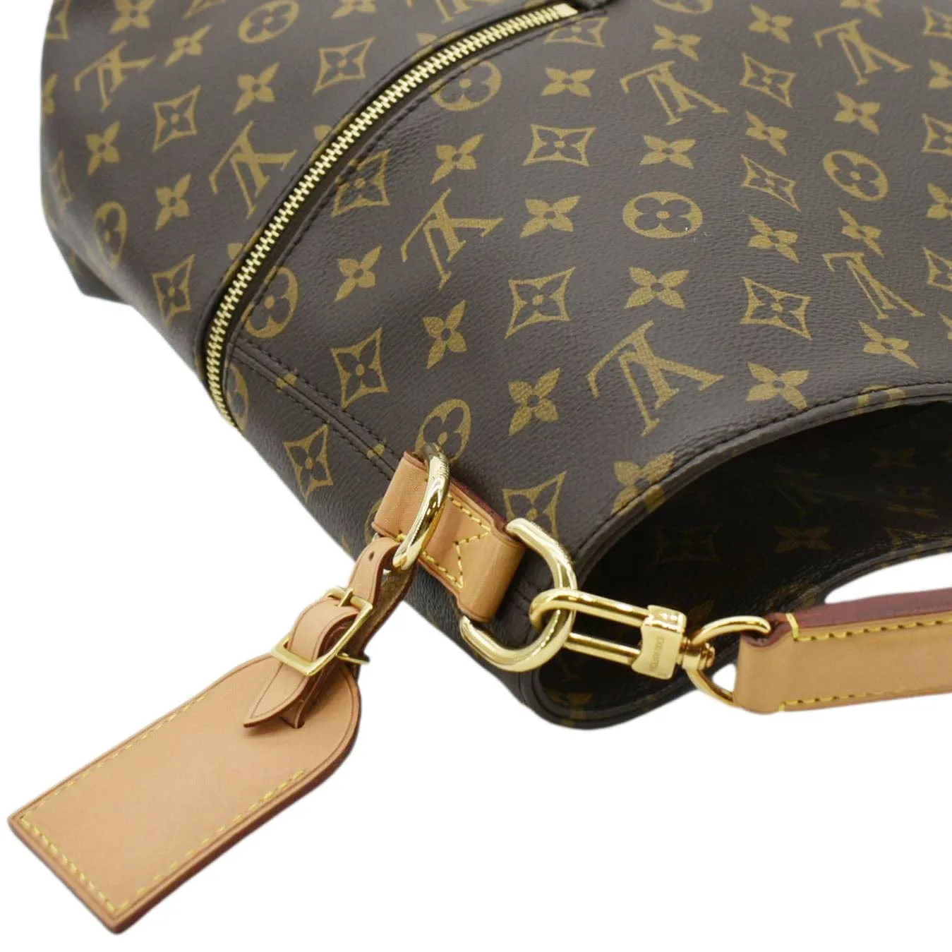 LOUIS VUITTON Melie Monogram Canvas Hobo Bag Brown