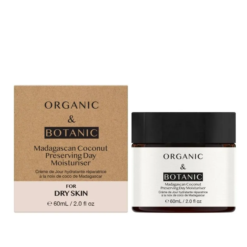 Madagascan Coconut Day Cream - 60ml - Lightweight Hydration, Antioxidant Protection, & Brightening with Vitamin C for Radiant Skin