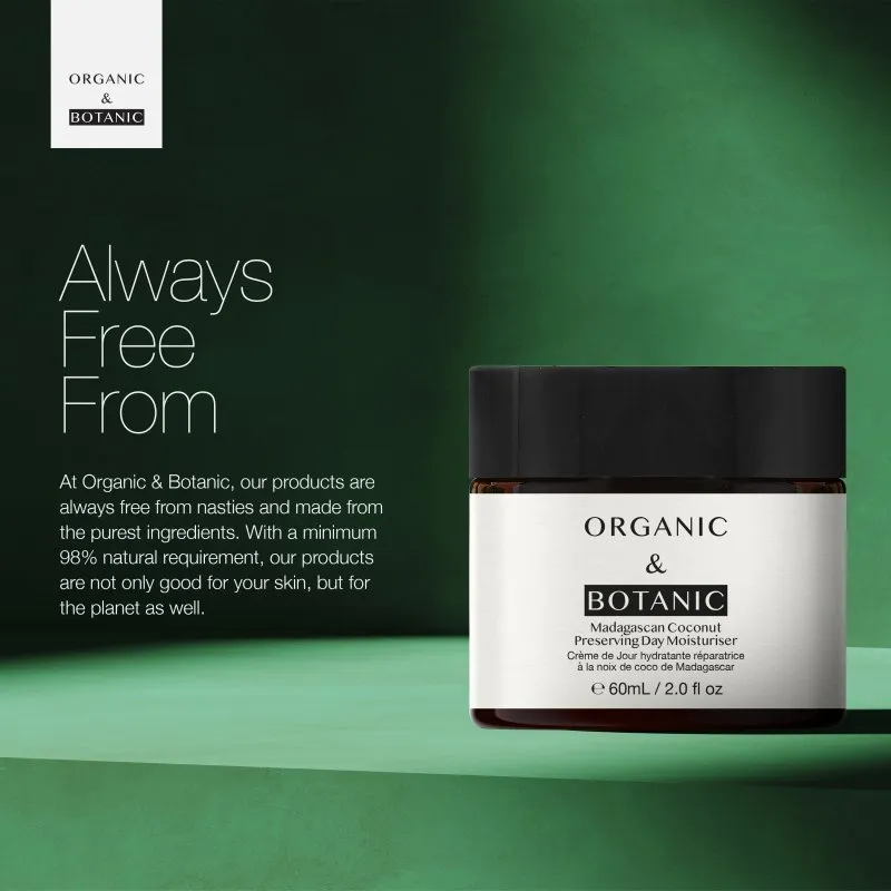 Madagascan Coconut Day Cream - 60ml - Lightweight Hydration, Antioxidant Protection, & Brightening with Vitamin C for Radiant Skin