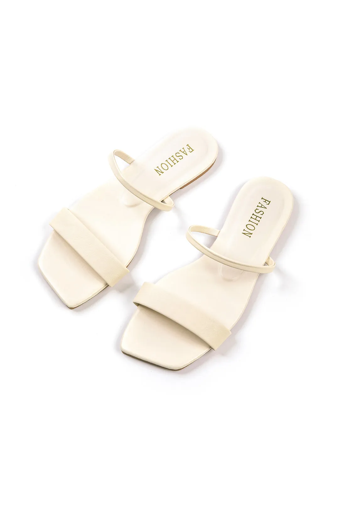 Maisie - Basic Square Toe Woman's Flat Slide Sandals