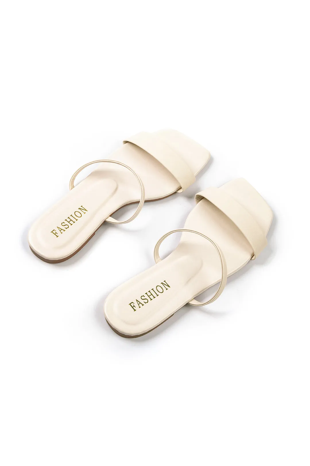 Maisie - Basic Square Toe Woman's Flat Slide Sandals