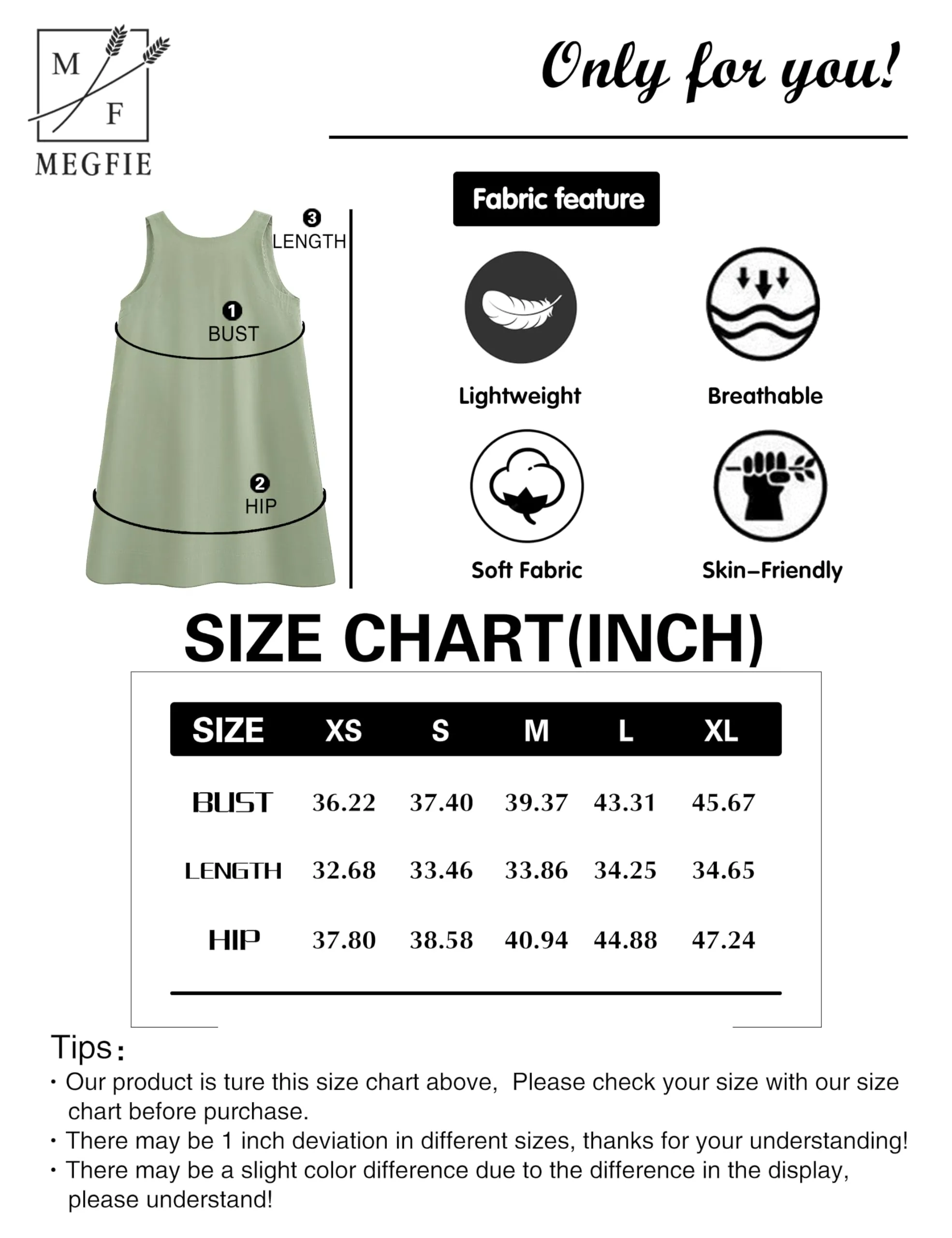 Megfie Womens Summer Crew Neck Sleeveless Open Back Dress Casual Beach Sunshine Cotton Linen Mini Dress(0793-Beige-M)