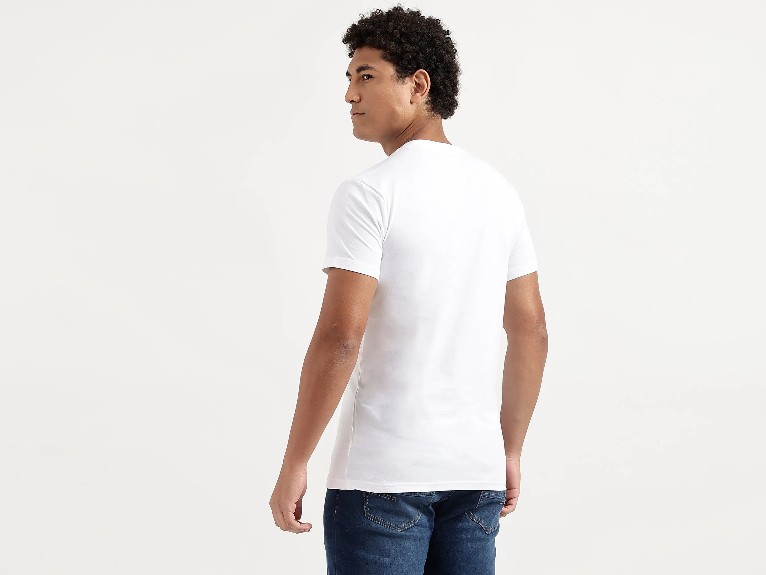Men White Printed Regular T Shirt