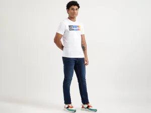 Men White Printed Regular T Shirt