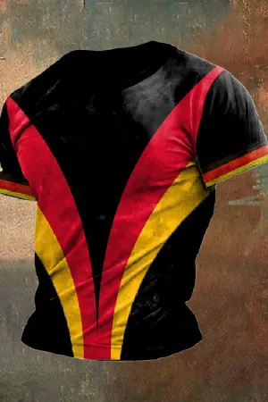 Men's 2024 European Cup Germany Printed Casual T-Shirt