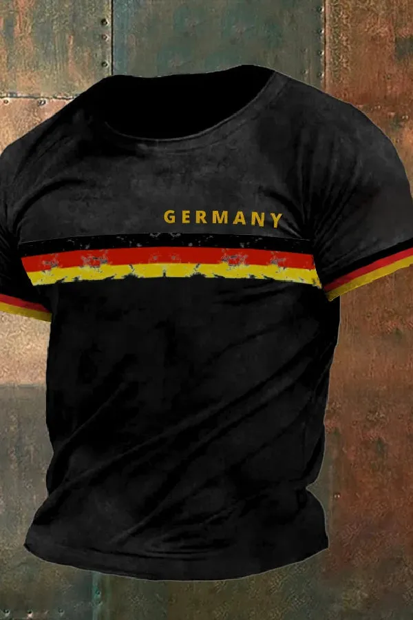 Men's 2024 European Cup Germany Printed Casual T-Shirt