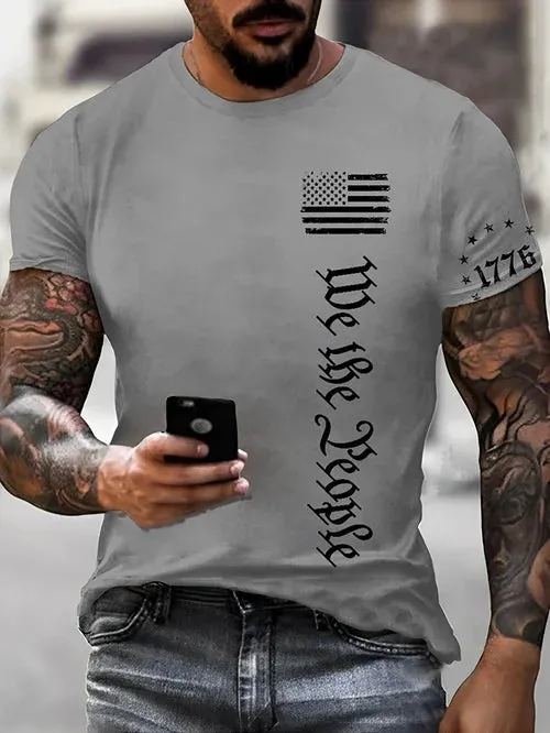 Men's Independence Day Printed Casual T-Shirt