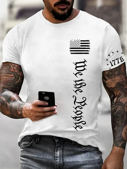 Men's Independence Day Printed Casual T-Shirt