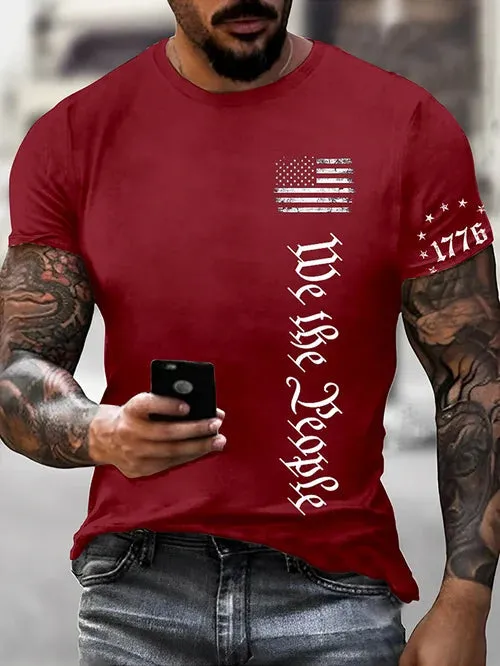 Men's Independence Day Printed Casual T-Shirt