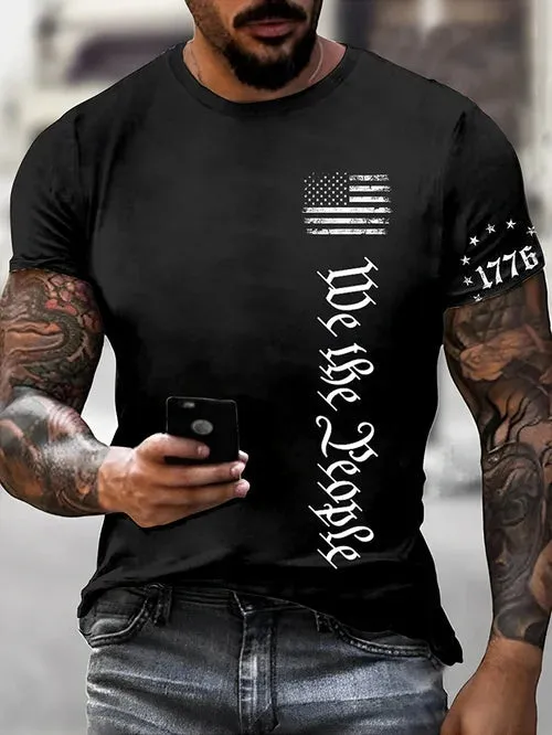Men's Independence Day Printed Casual T-Shirt