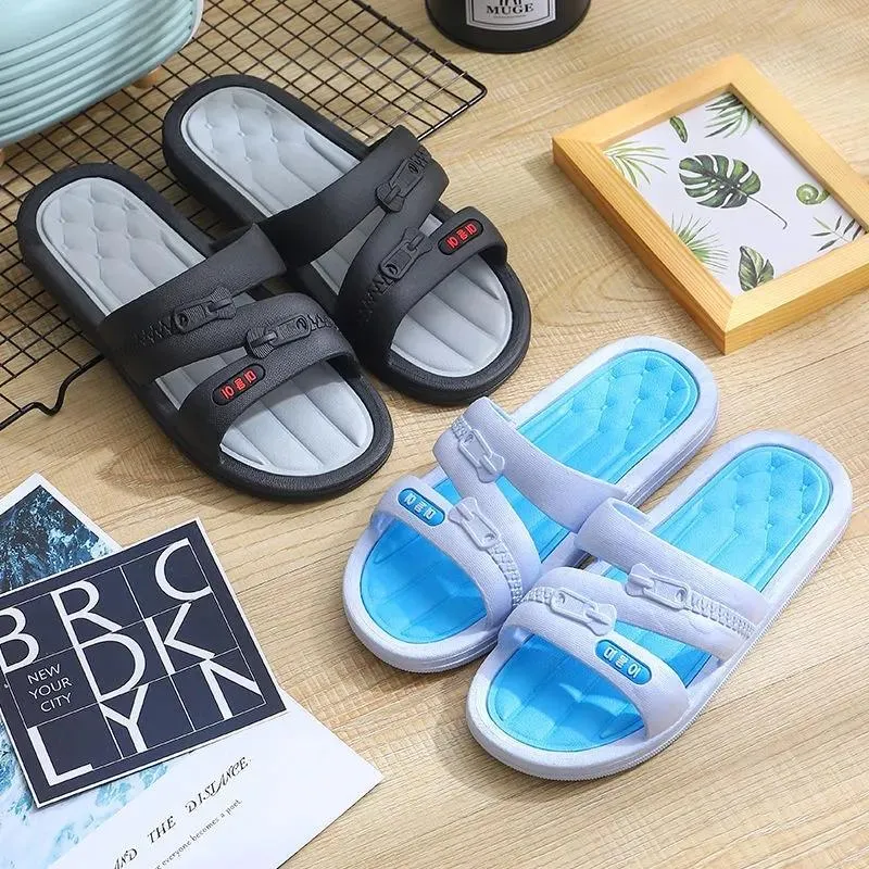 Men's Slippers Summer Wear Personalized Flip-flops Thick Bottom Beach Slippers Home One Word Sandals Outdoor Slippers