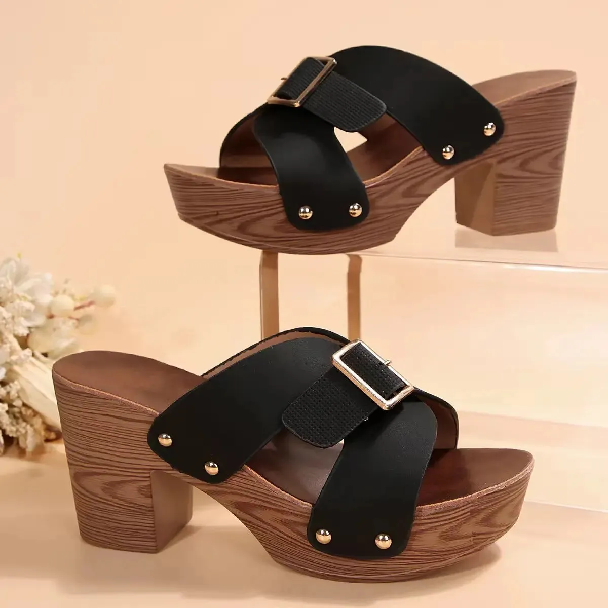 Mera - Stylish Buckle Sandals