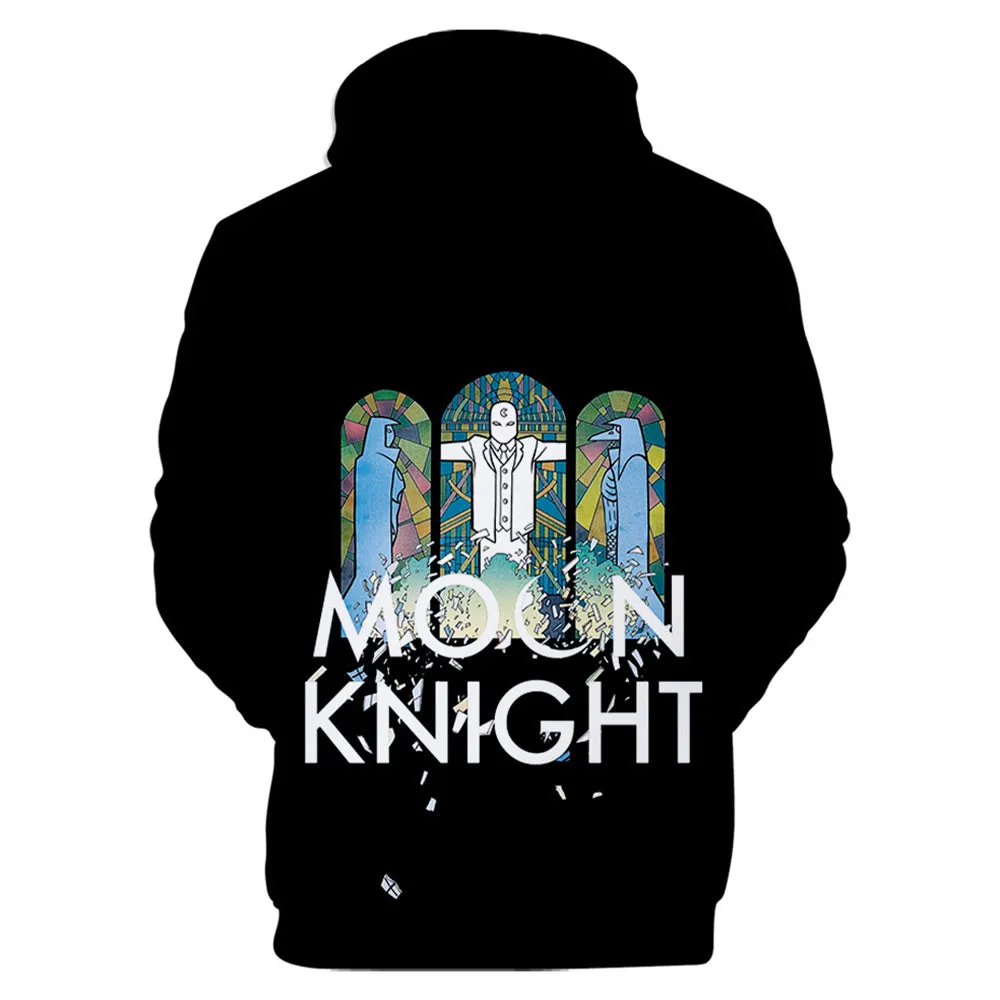Moon Knight Cosplay Hoodie 3D Printed Hooded Sweatshirt Men Women Casual Streetwear Pullover