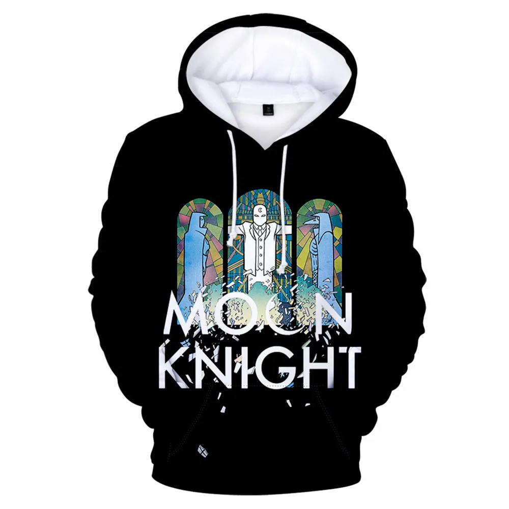 Moon Knight Cosplay Hoodie 3D Printed Hooded Sweatshirt Men Women Casual Streetwear Pullover