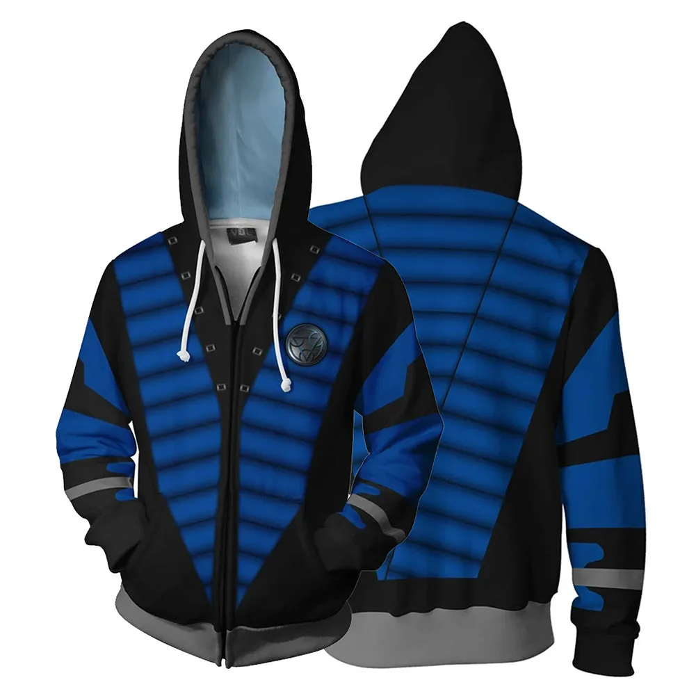 Mortal Kombat Cosplay Hoodie 3D Printed Hooded Sweatshirt Men Women Casual  Streetwear Zip Up Jacket Coat