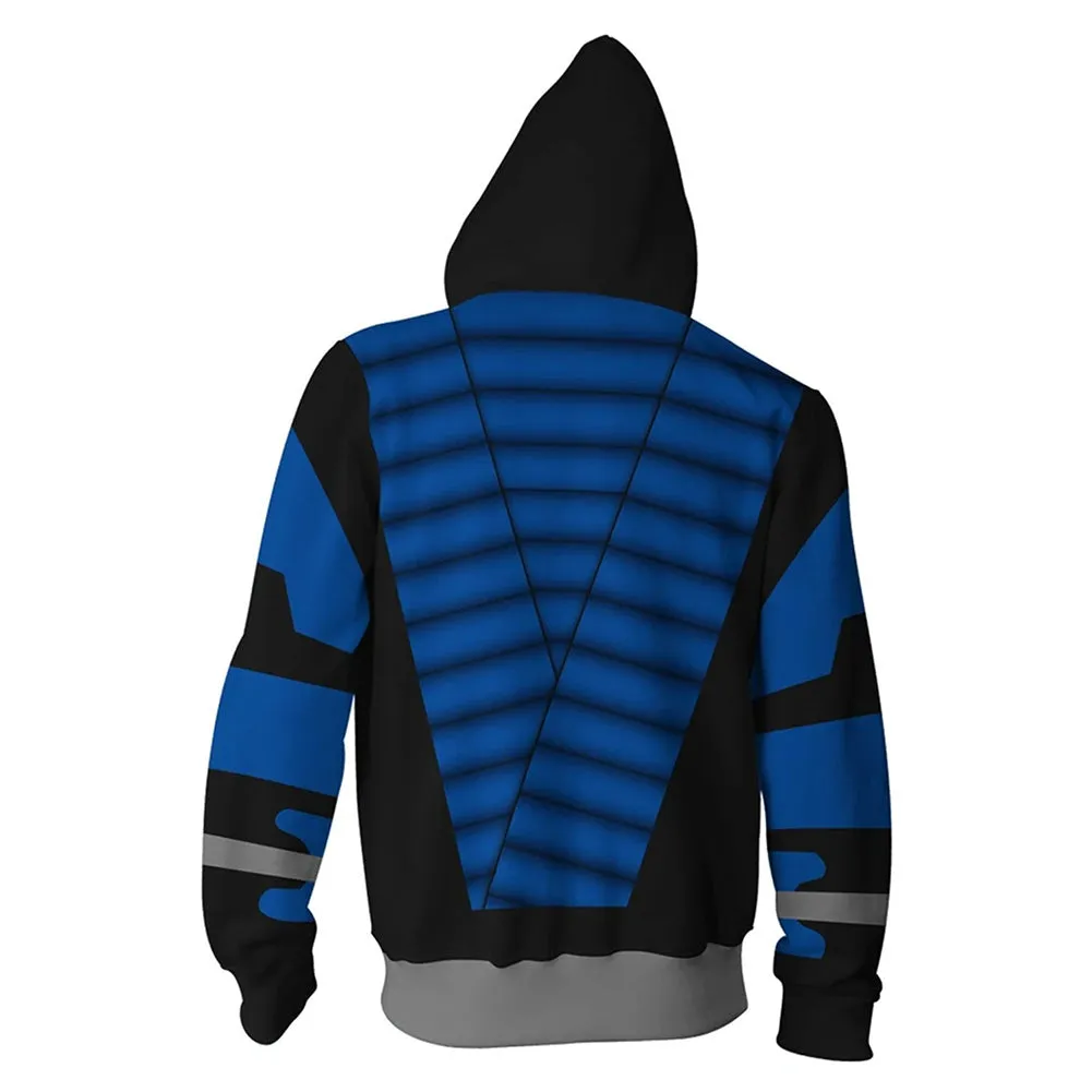 Mortal Kombat Cosplay Hoodie 3D Printed Hooded Sweatshirt Men Women Casual  Streetwear Zip Up Jacket Coat